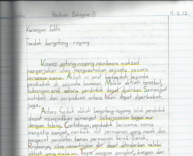 Contoh Karangan Laporan Gotong Royong Membersihkan Kawasan 