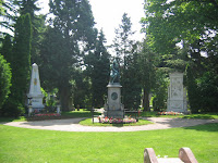 Graves of Beethoven and Schubert; Mozart memorial