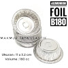 Aluminium Foil B180 – Cetakan Loyang Bulat 11 x 3.2 cm untuk Kue Kukus, Puding, Bolu, dan Panggang