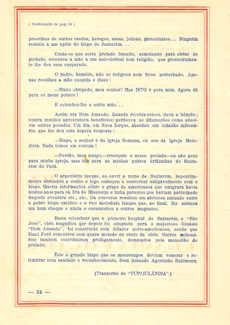 PROGRAMA DA FESTA DE NOSSA SENHORA DA CONCEIÇÃO - 1970 - PAG 34