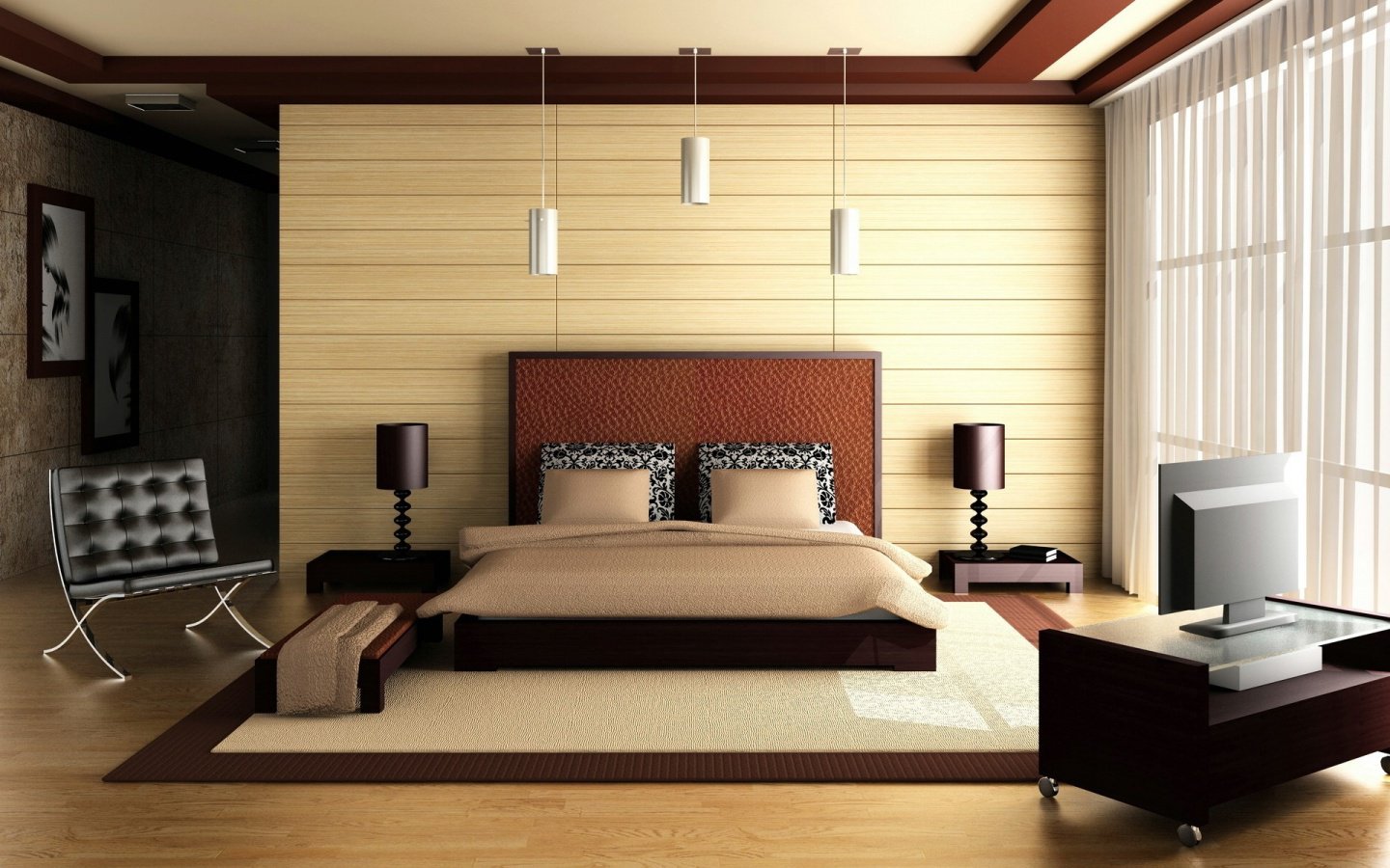 Warm Bedroom HD Wallpaper