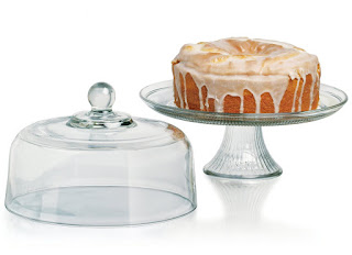 anchor hocking glass cake stand