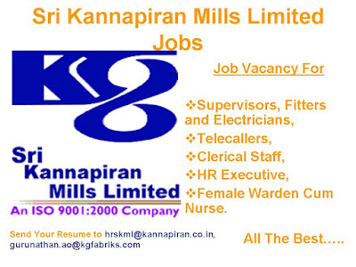 Sri Kannapiran Mills Limited Jobs