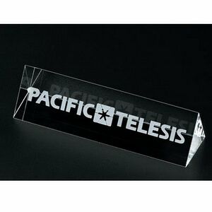 Crystal Desk Name Bar Award (1 5/8"x6"x1.75")