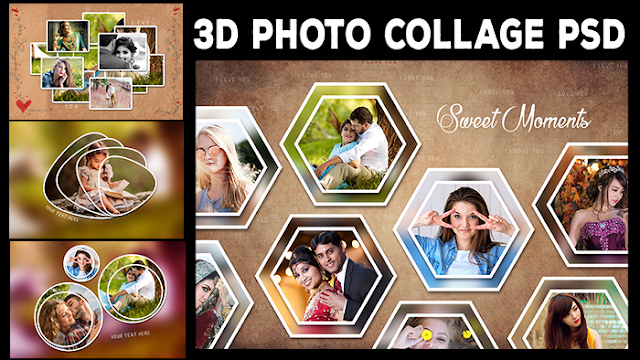 3D Photo Collage Mockup PSD !! How to Make Photo Collage in  Photoshop