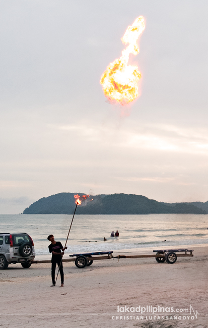 Pantai Cenang Beach Sunset Fire Dancers Langkawi