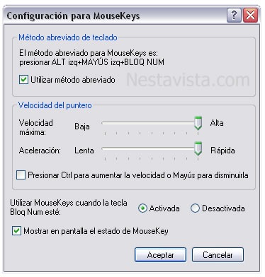 Convertir el teclado en mouse 3