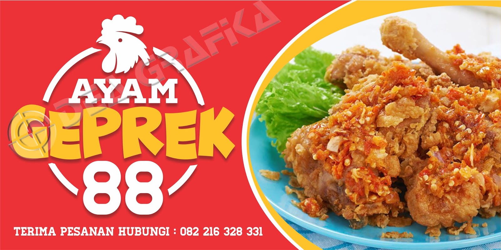  Spanduk Ayam Geprek  88 PERCETAKAN DEA GRAFIKA SUBANG