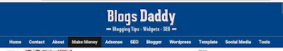 Blogsdaddy menu bar