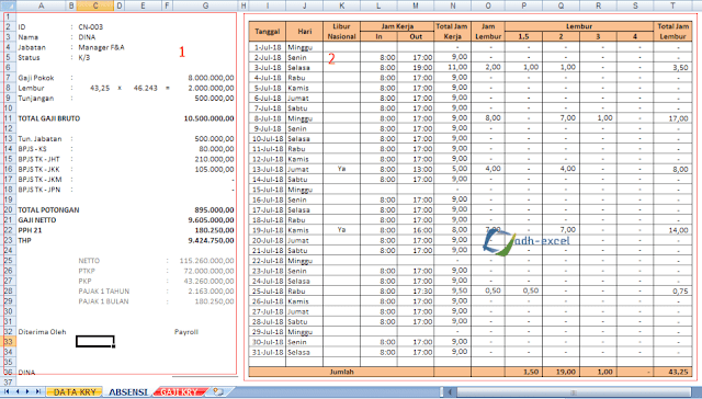 lembur excel 