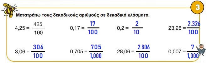 Κεφ. 35ο: Δεκαδικά κλάσματα & δεκαδικοί αριθμοί - Μαθηματικά Γ' Δημοτικού - by https://idaskalos.blogspot.gr