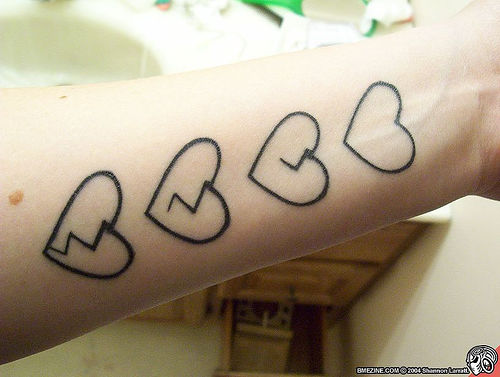 hearts tattoos for girls