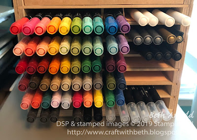 Craft with Beth: Stampin' Up! Stamp-n-Storage Custome Side-by-Side Marker Unit craftroom craft room storage organization marker markers