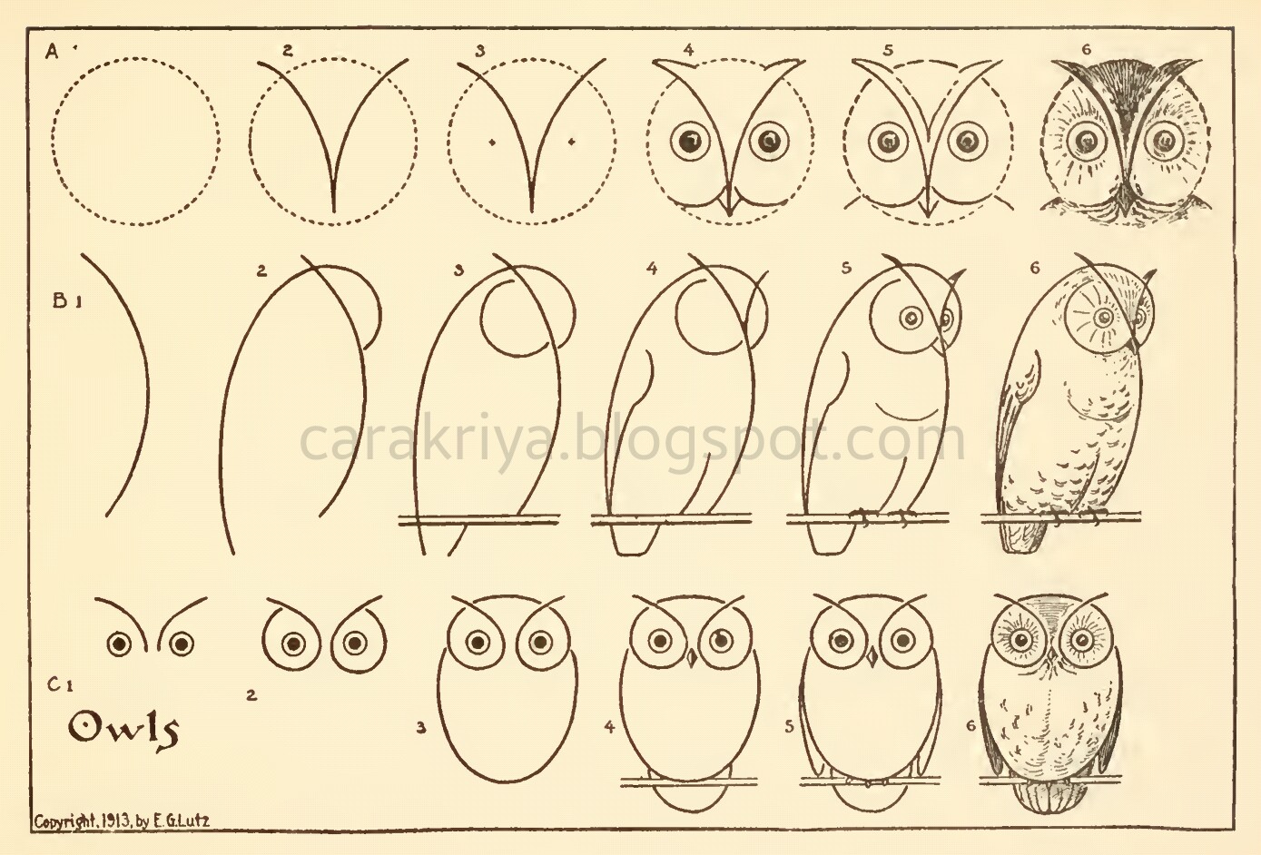 Cara Kriya: Cara mudah menggambar burung