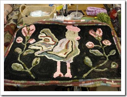 chicken rug finished 6-23-09