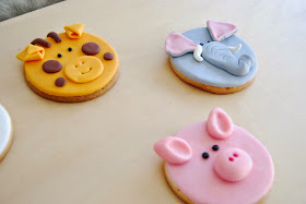 galletas de animales con fondat. Cumple de animales