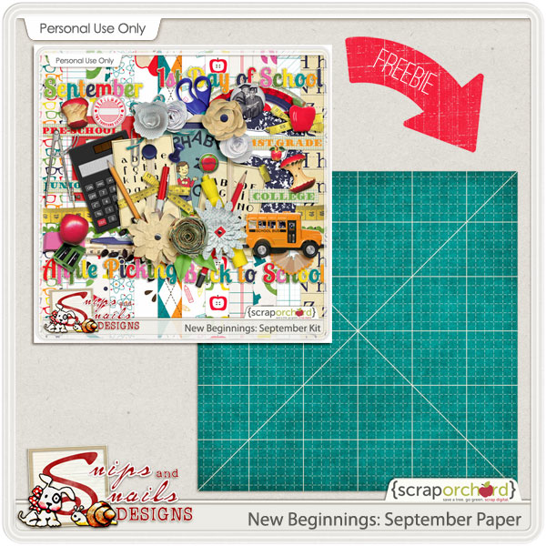 New Beginnings: September Digital Scrapbook Freebie