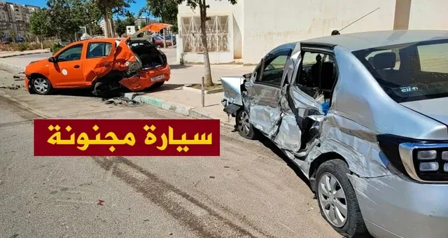 بالفيديو: سيارة مجنونة تدهس 11 سيارة بمدينة أكادير 