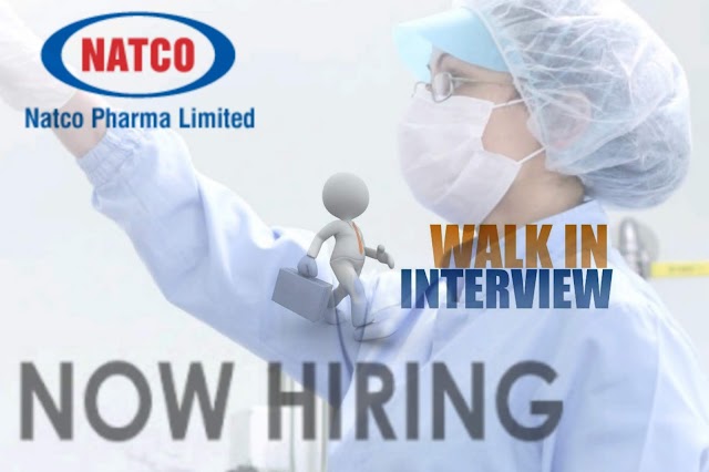 Natco Pharma | Walk-in for QC department at Hyderabad | 20 September 2019 | Pharma Jobs