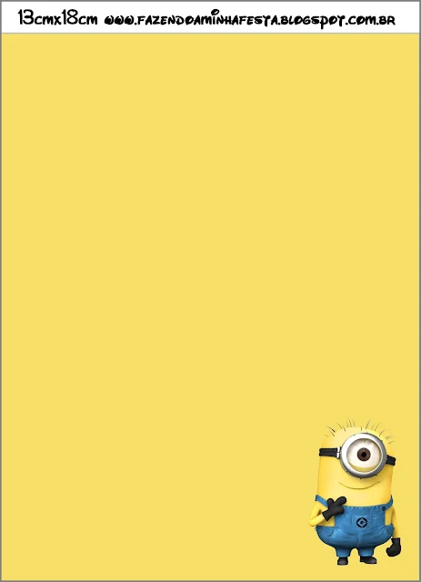 Minions Party Invitations, Free Printables. 