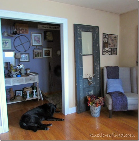 Living Room Molding Antique Door Update