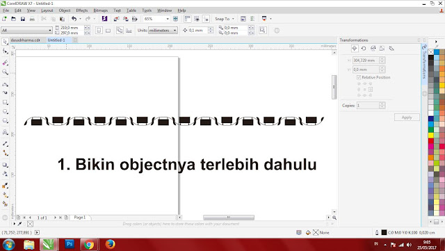 Cara Membuat Objek Mengikuti Lingkaran di Corel Draw X7