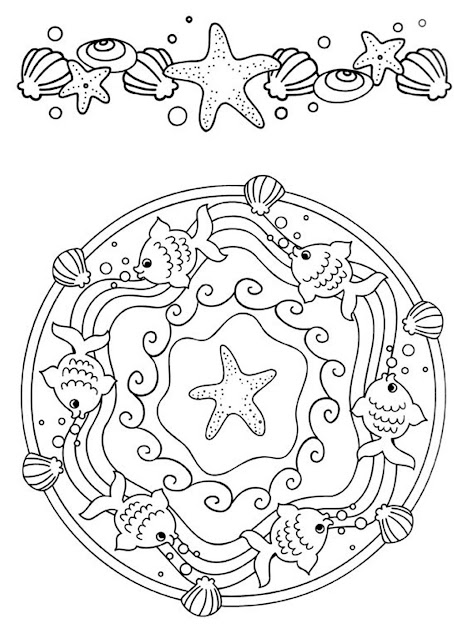Mandala Coloring Pages Beautiful Ocean