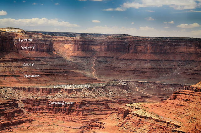 Canyonlands National Park Utah geology travel Dead Horse Point Mineral Bottom Road White Rim Trail Green River Colorado River copyright RocDocTravel.com