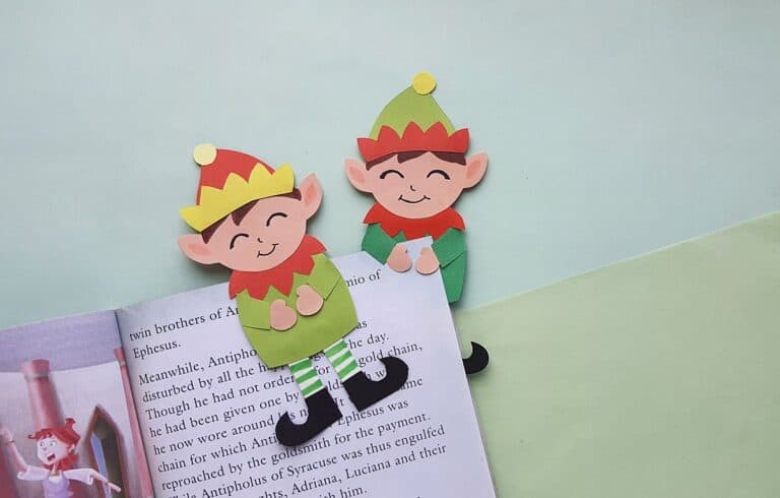 Elf bookmarks - Elf craft for kids