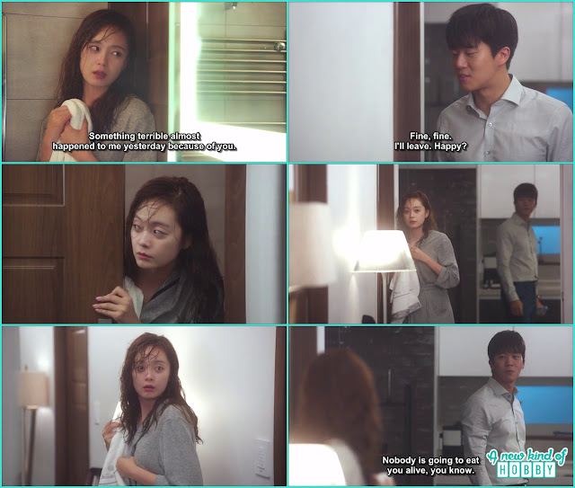  da hyun hide in the bathroom again and ask jae in when he left she will come out  - Something About 1 Percent - Episode 13 (Eng sub)