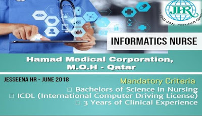 Vacancy for Informatics Nurse to HMC, MOH - Qatar