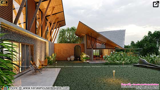 Luxury tropical house rendering view 04