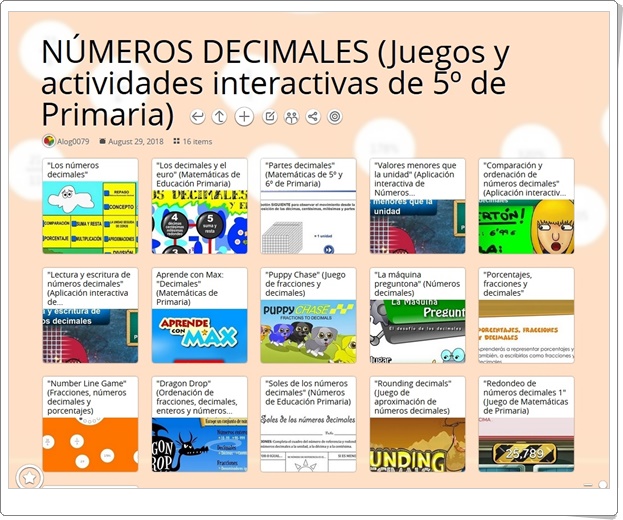 "16 Juegos y actividades interactivas para el estudio de los NÚMEROS DECIMALES en 5º de Primaria"