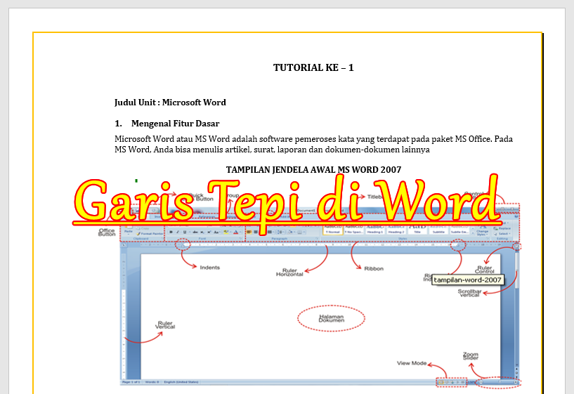 Cara Membuat Garis Tepi Di Word Sesuai Margin Agar Rapi Semutimut Tutorial Hp Dan Komputer Terbaik