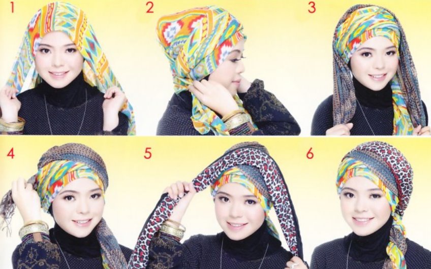 9 Tutorial Hijab Turban Kreasi Baru Yang Modis dan Modern