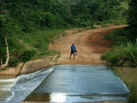 The river crossing before reaching Chikuni