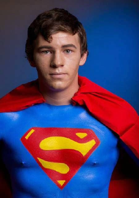 superman bodypaint | The tales of casey rose