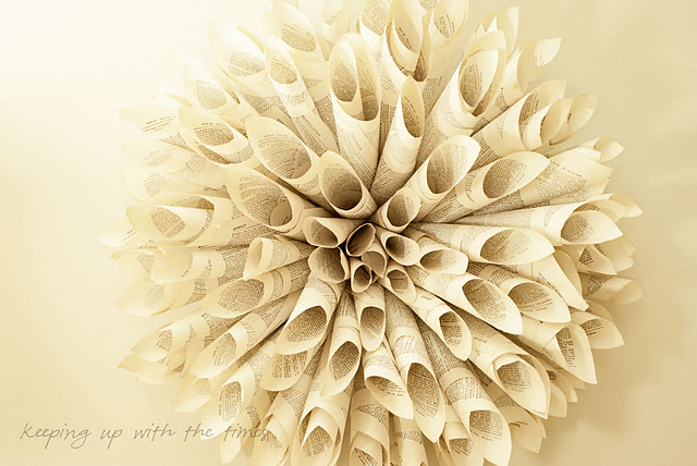 dictionary wreath