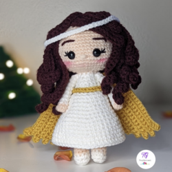 ángel amigurumi patrón gratis