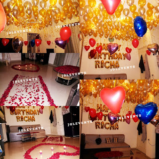 romantic room decorating ideas for birthday Pune