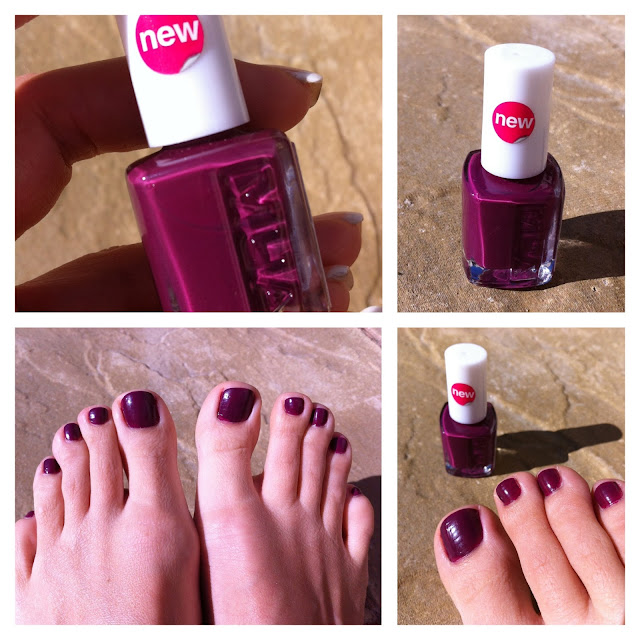 Collage of MUA Nail Polish in Plum Noir