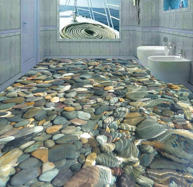 3d floor tiles ideas for bathroom remodel, stone tiles in 3d