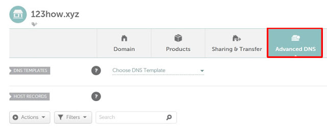 Namecheap domain Advanced DNS option