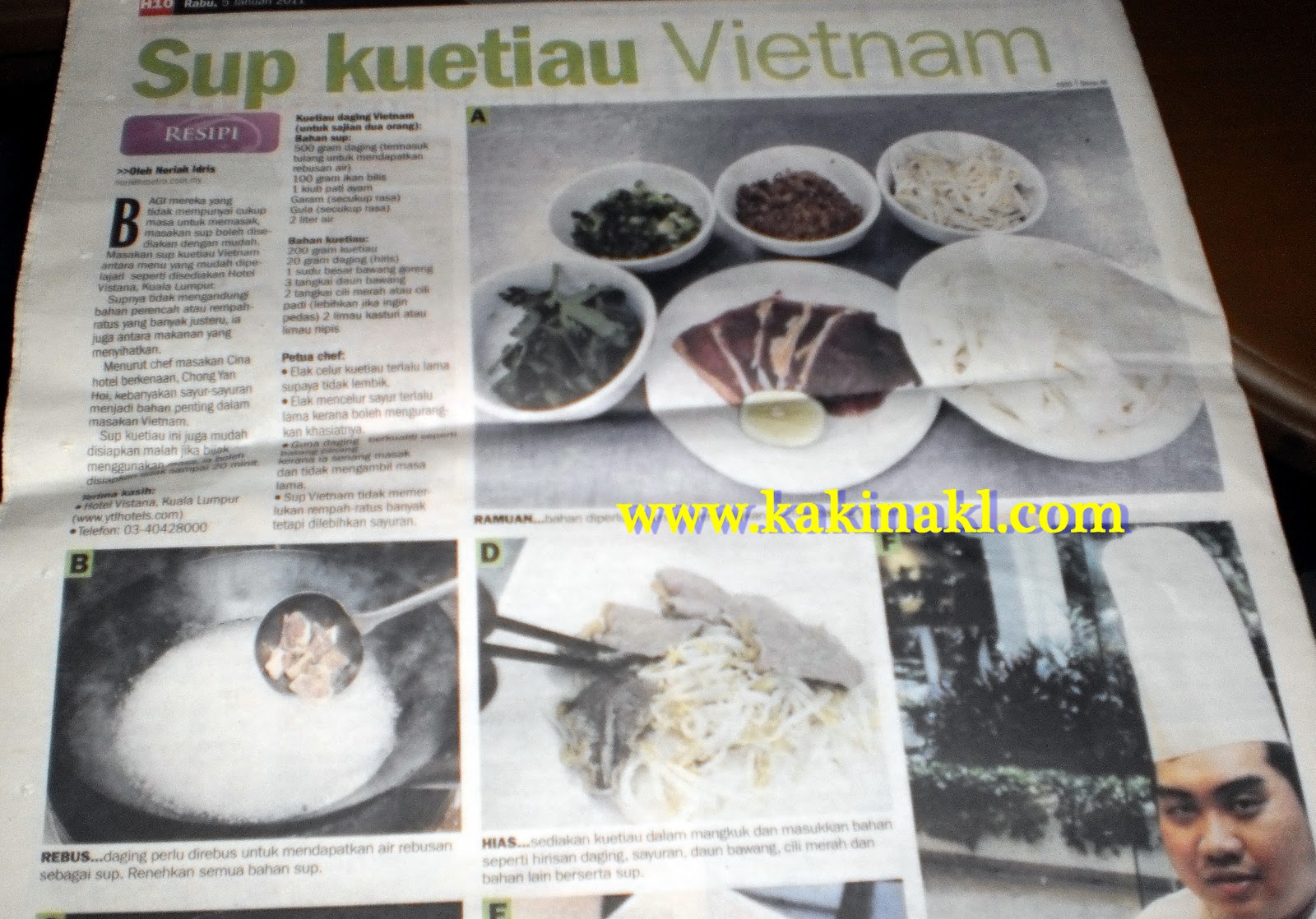 Tertunailah Hasrat Di Hati: Resepi Sup Bihun Vietnam
