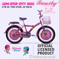 Sepeda Kota Anak Family Flubber 20 Inci x 2,125 Inci CTB Hi-Ten Steel 8 Tahun-Remaja Junior City Bike