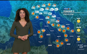 Martina Hamdy meteo canale cinque 4 febbraio