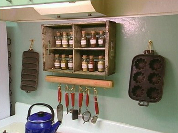 Wooden Spice Rack Crate