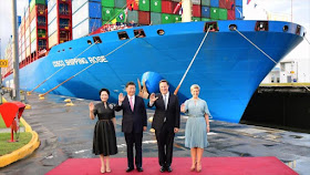 Presidente de China visita canal de Panamá