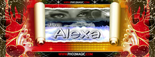 cover of name Alexa , Romantic cover facebook with name Alexa