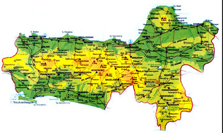 Gambar Peta Lokasi Kabupaten Cilacap, Jawa Tengah  Gambar Peta Kabupaten Cilacap Lengkap